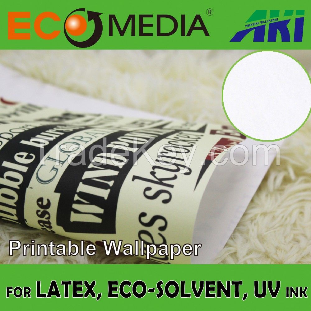 China Manufacturer AKI Non-Woven Printable Blank Wallpaper for Lager Format Printer