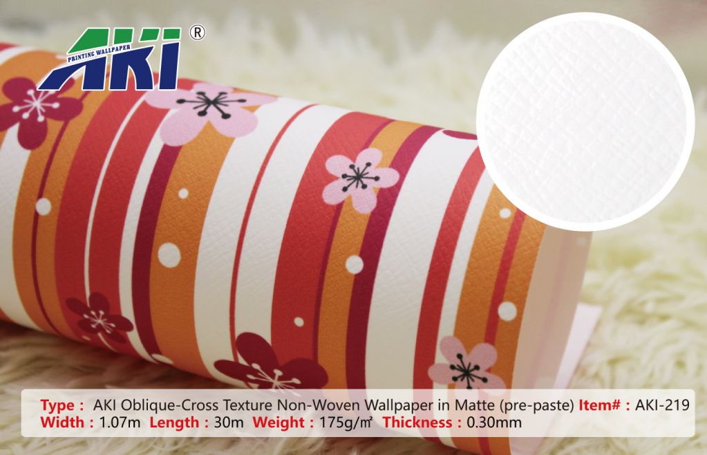 PVC Free Non-woven Material Wallpaper Base Paper Pre-pasted Print Paper