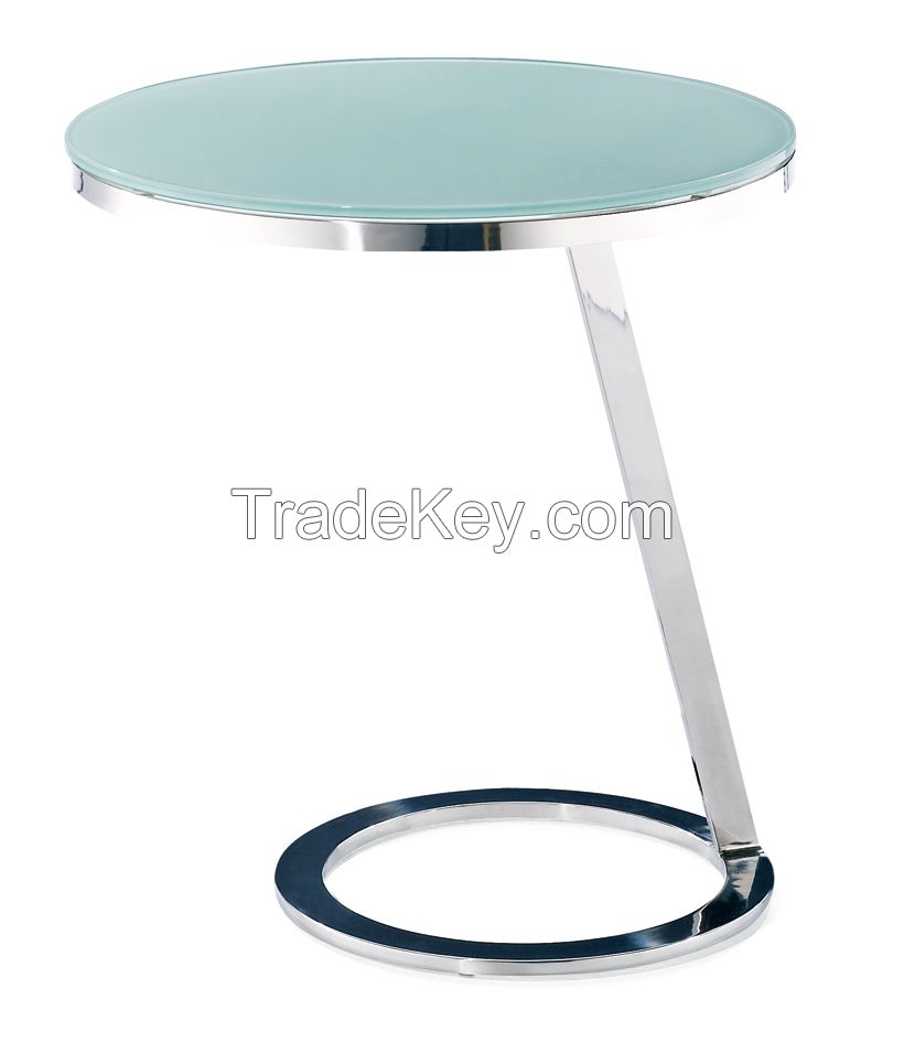 SHIMING MS-3316 Tempered glass with stainless steel small end side table