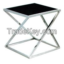 SHIMING MS-3316 Tempered glass with stainless steel small end side table