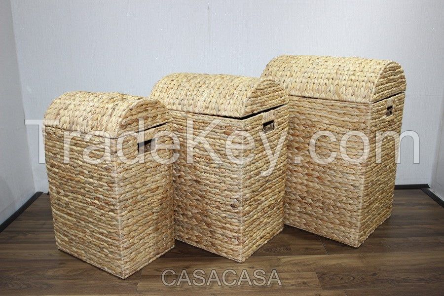 Rect water hyacinth hamper SD3169A/3NA