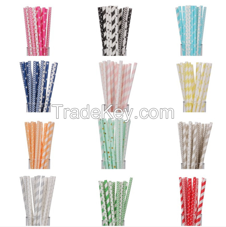 Decorative Paper Straws Summer Party Drinking Straws for Hawaiian Birthday Wedding Party Decoration