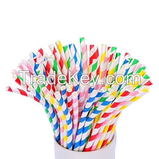 Wholesale 100% Biodegradable Bendable Paper Straws