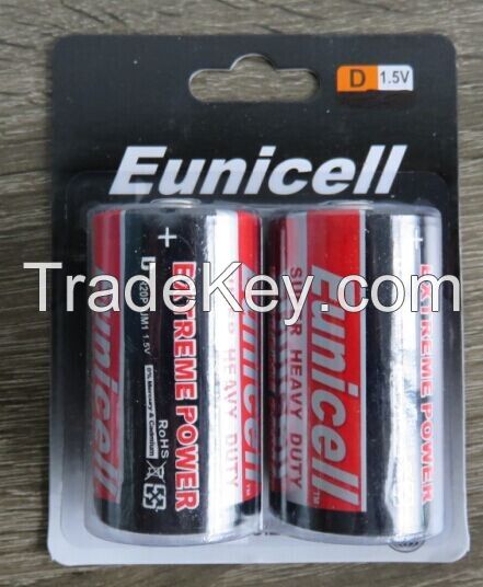 High quality heavy duty 1.5V D LR20 Carbon Zinc Battery 