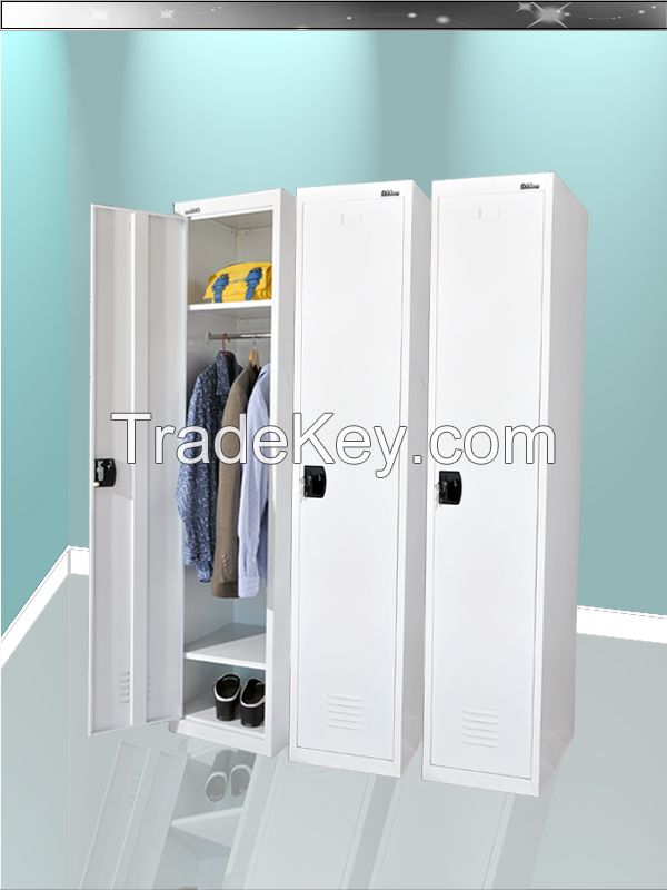 Lockable steel cabinet for dressing room with optional color