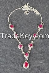 On Sale Handcrafted Ruby Gemstone Necklace 