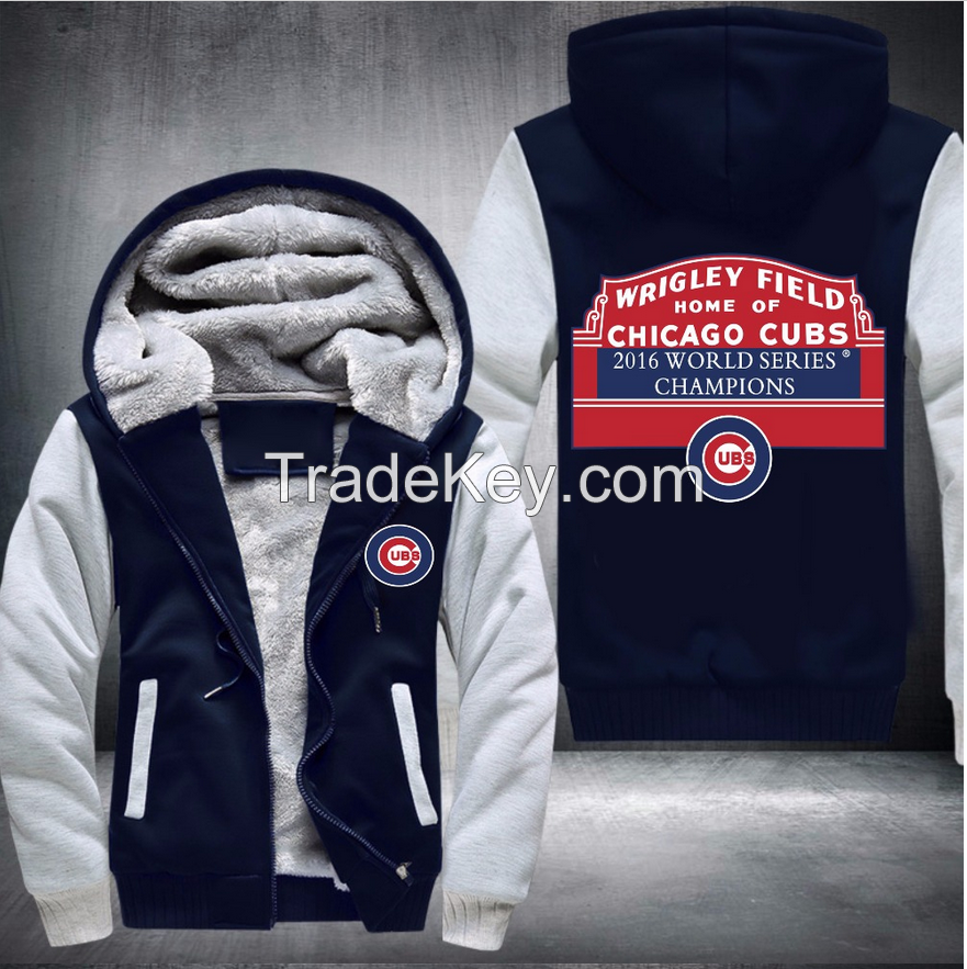 New chicago cubs fans Hoodie Baseball hoodies Winter Fleece Mens Sweatshirts USA Size fast ship 5-10 days arrive