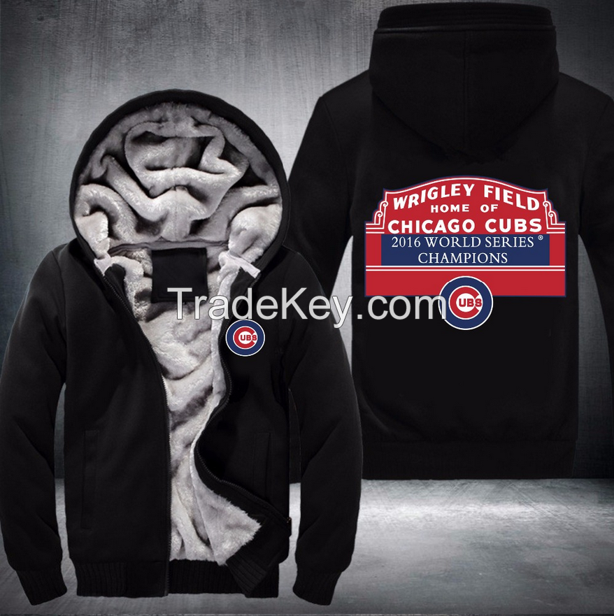 New chicago cubs fans Hoodie Baseball hoodies Winter Fleece Mens Sweatshirts USA Size fast ship 5-10 days arrive