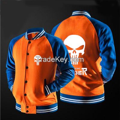In 2017 FIFAI the new free shipping Marvel Punisher Skull Comics Supper He jacket no hat,The highest quality, USA size.