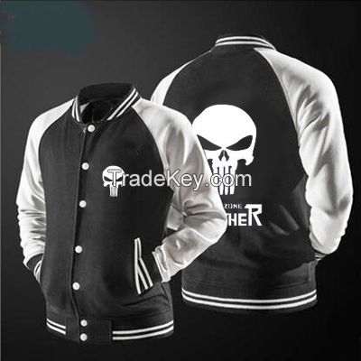 In 2017 FIFAI the new free shipping Marvel Punisher Skull Comics Supper He jacket no hat,The highest quality, USA size.