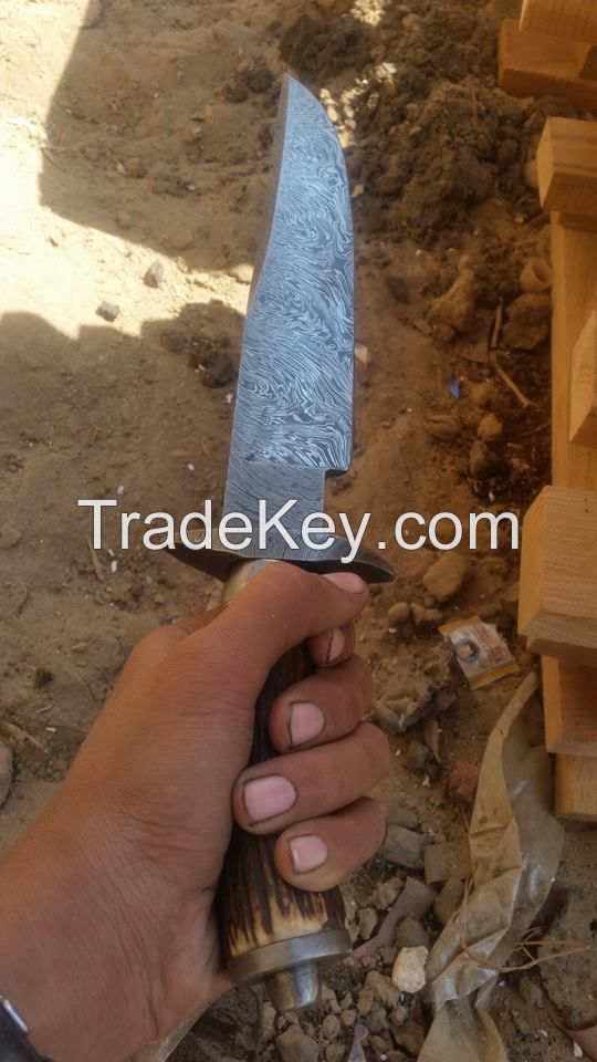 Custom Handmade Damascus Knife Stage 15"