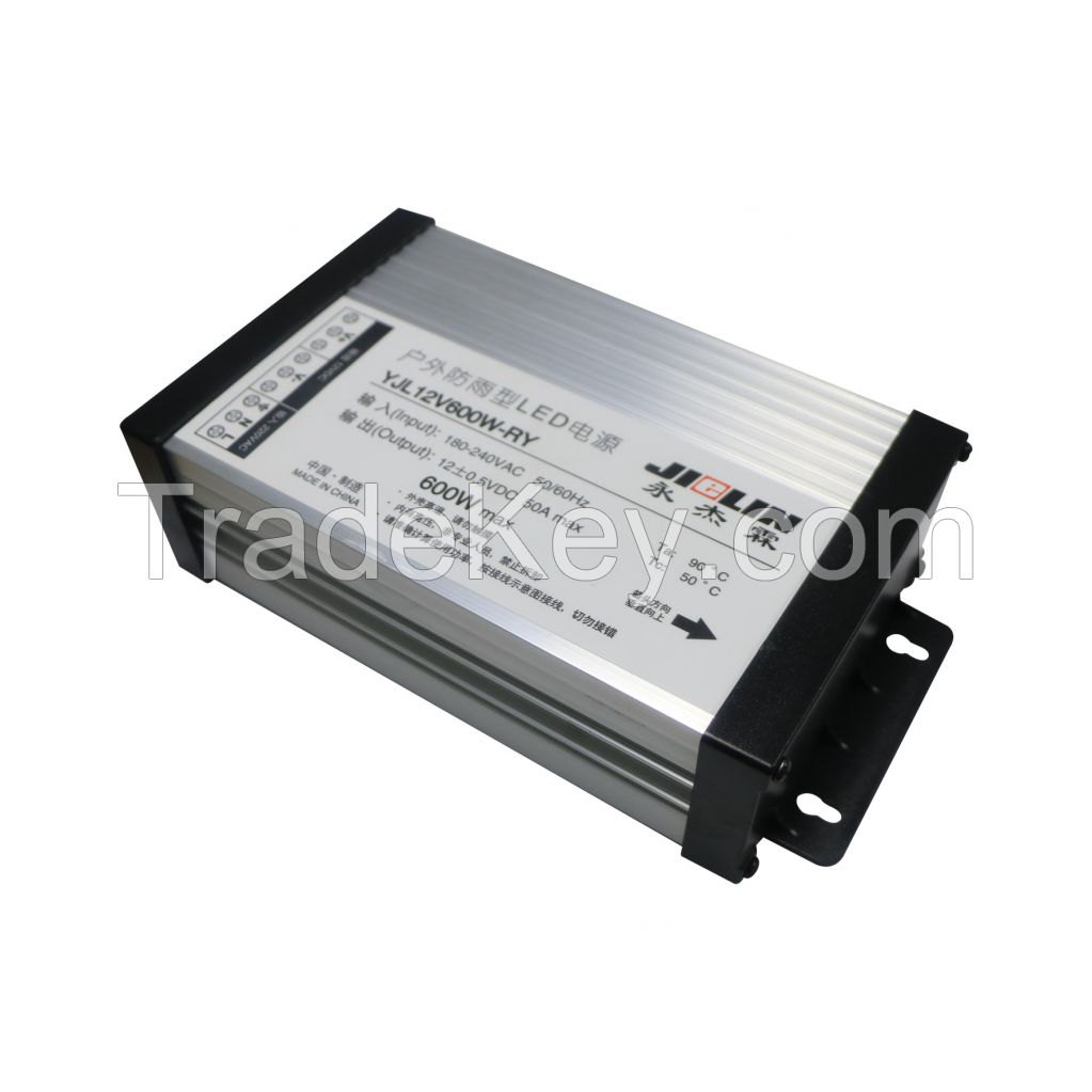 RY-12V-600W (Rain-Proof) LED Switching Power Supply