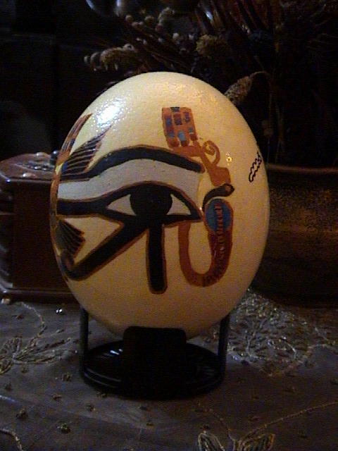 Decorated ostrich eggs