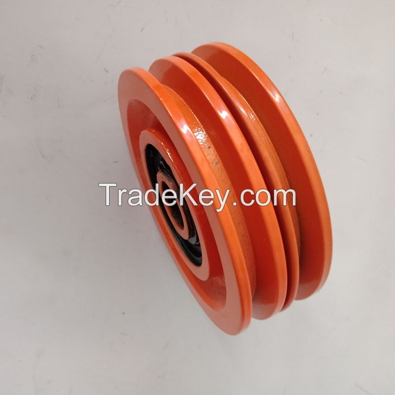 China customized oem cast iron belt pulley for ceramic mechanical parts