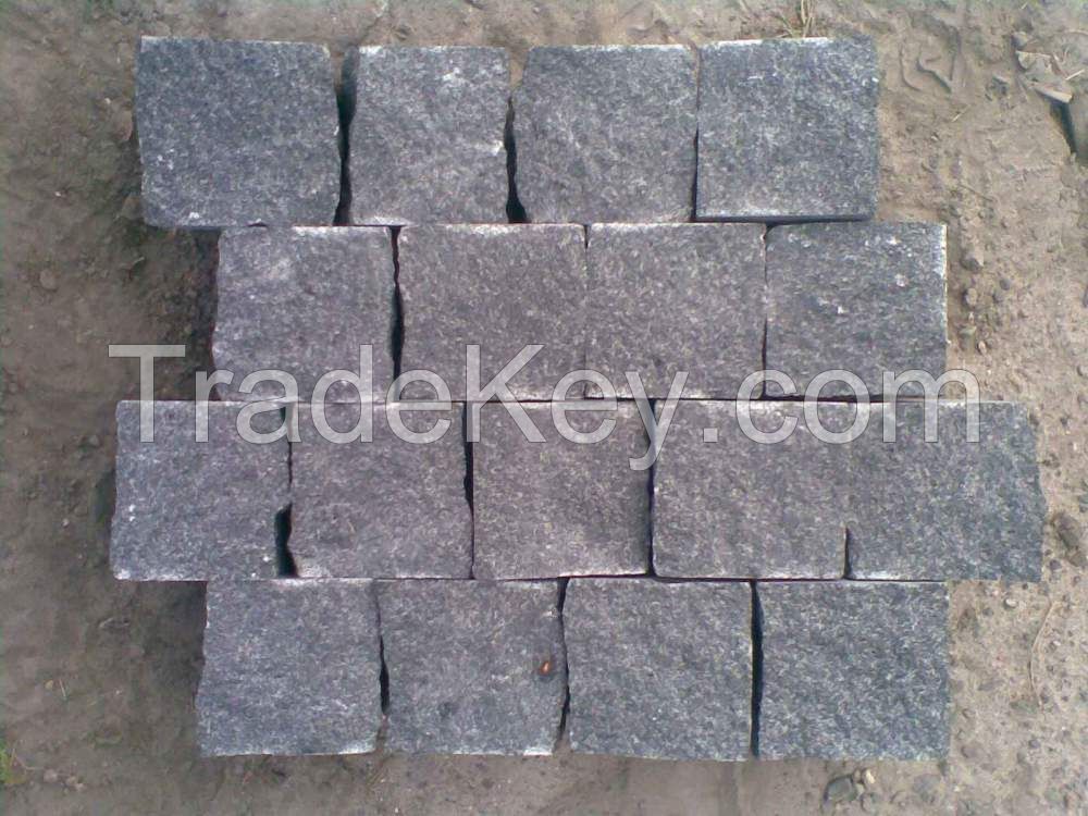 Black Granite Cube Stone & Pavers Black Granite Gabbro