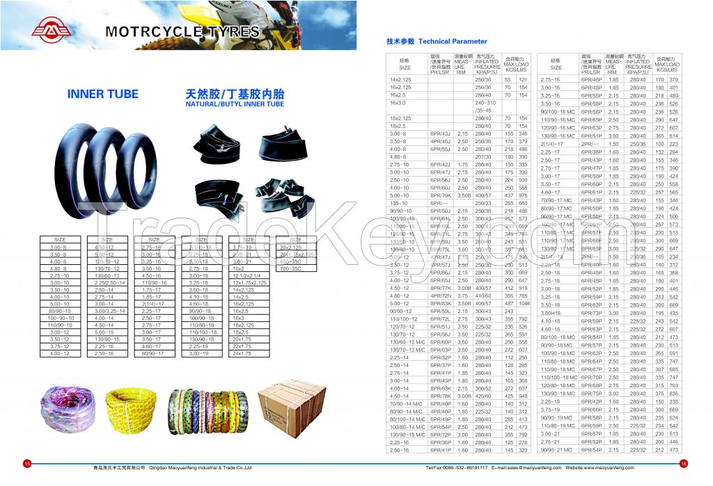 All size motorcycle tire scooter tire and tube made in China