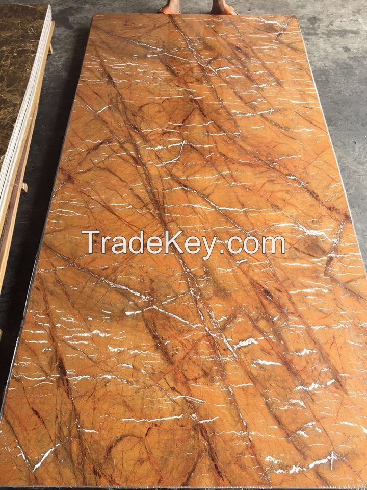 PVC faux marble sheet manufacturing supplier with high quality KINGMARBLE