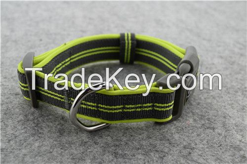 Retractable Custom Nylon Adjustable Buckle Dog Collar