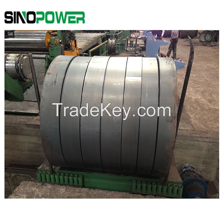 Steel strip and sheet coil slitting line for different width