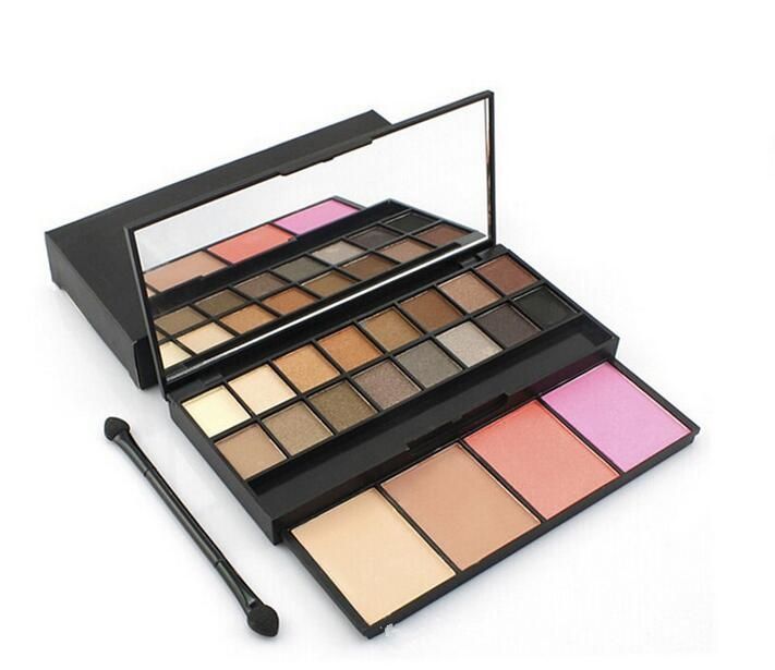 âblush and eyeshadow palette with brush makeup set