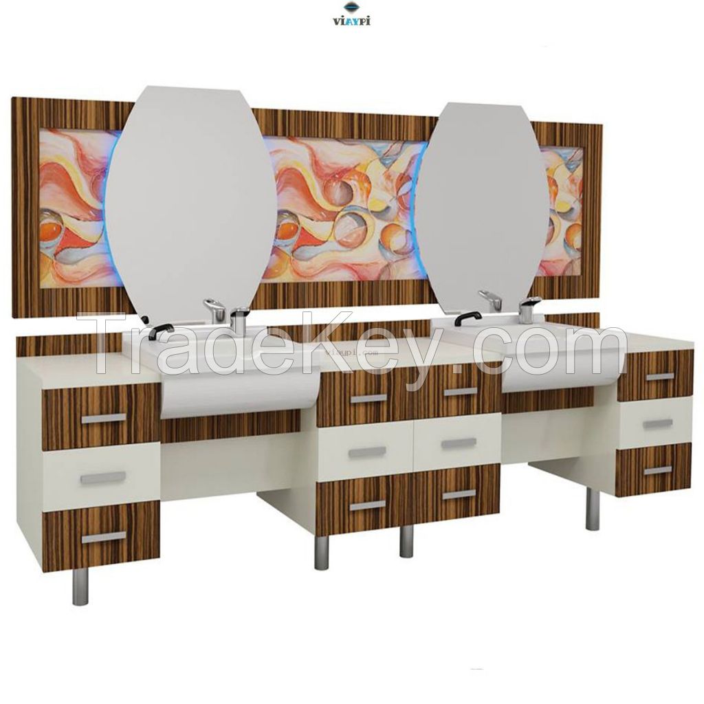 Beauty Salon Mirrors , Salon Mirrors For Hairdressers , Hairdressing Benches , Barber benches , Viaypi Company , Barber Chairs , Menâ€™s hairdressing benches, Women hairdressing benches , Hairdressing Tables , Barber Tables