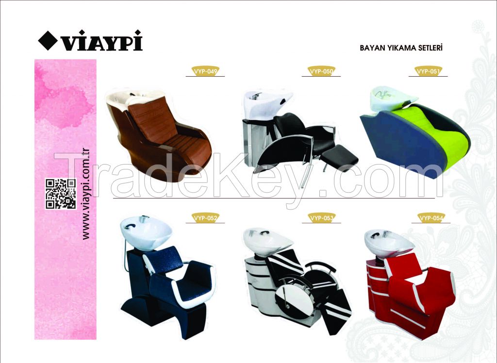 Hair Washing Shampoo Chair , Washing Shampoo Chair , Barber Chair , Viaypi Company , Hair Washing Chairs , Barber Chairs , Hydraulic Barber Chair , Turkey