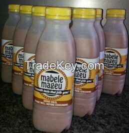 Mageu made from Mabele(Sorghum) and various 100% fruit juices