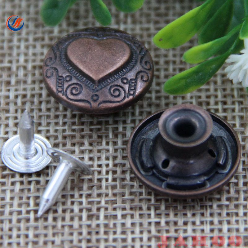 High Quality Metal Jeans Button with Customized Logo Embossed