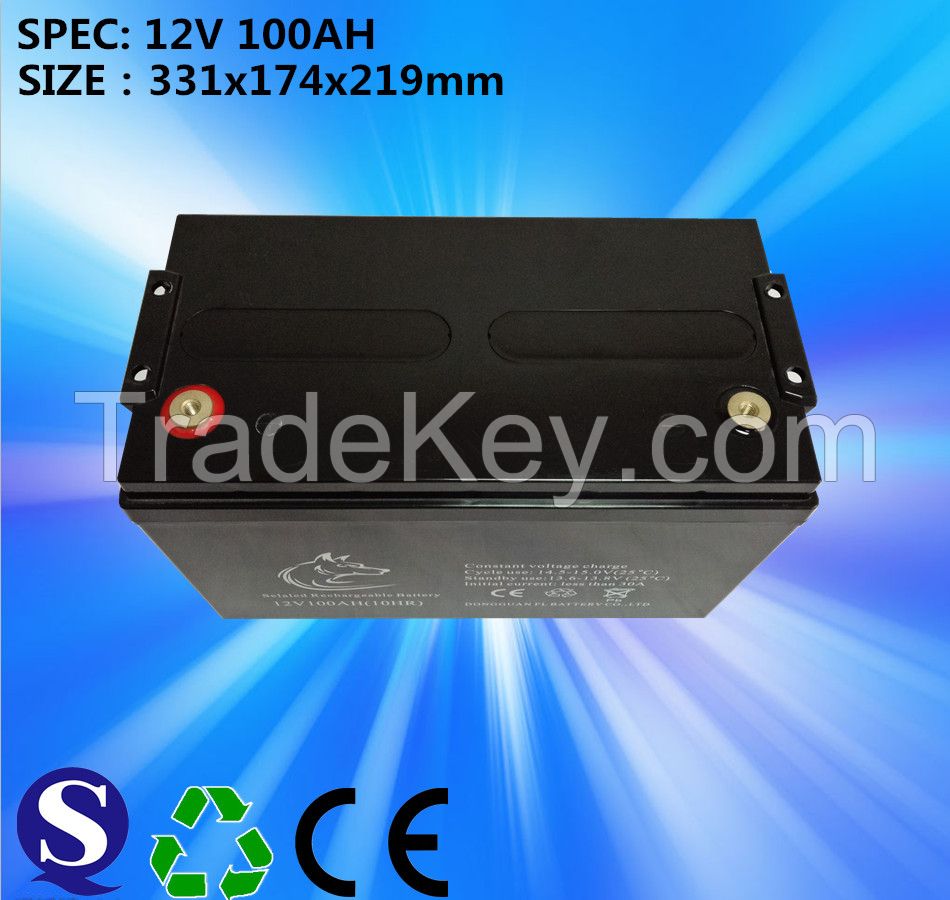 Solar Deep Cycle Battery 12V 100Ah Gel Lead Acid Battery Wholesale With Factory Price