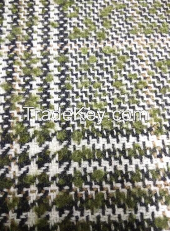 2017 hot sales fashionable woven houndstooth wool fabric 40%wool,20%acrylic,40%ployester BS722011
