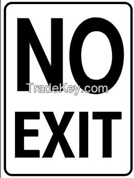 Australia road traffic no exit sign, Argentina road traffic no exit signal