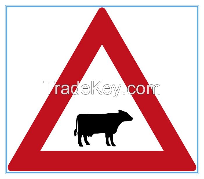 Botswana road traffic farm stock sign, Botswana road traffic farm stock signal