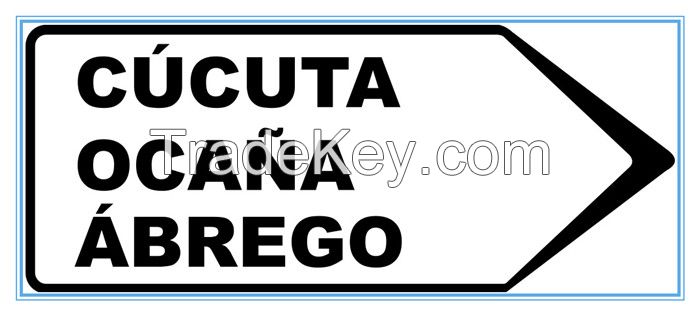 Colombia road traffic directional sign for cities, Colombia road traffic directional signal for cities