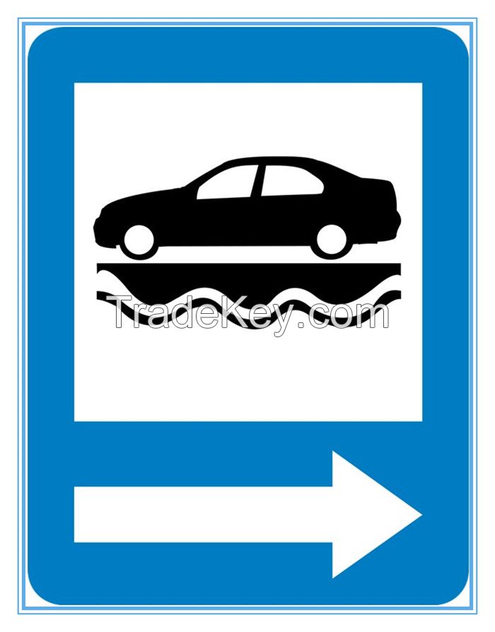 Colombia road traffic ferry sign, Colombia road traffic ferry signal