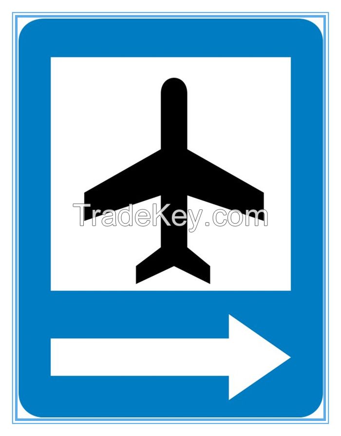 Colomnia road traffic information airport sign, Colomnia road traffic information airport signal