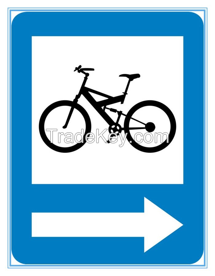 Colombia road traffic bike route sign, Colombia road traffic bike route signal