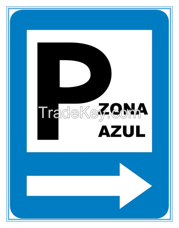 Colombia road traffic special parking zone sign, Colombia road traffic special parking zone signal