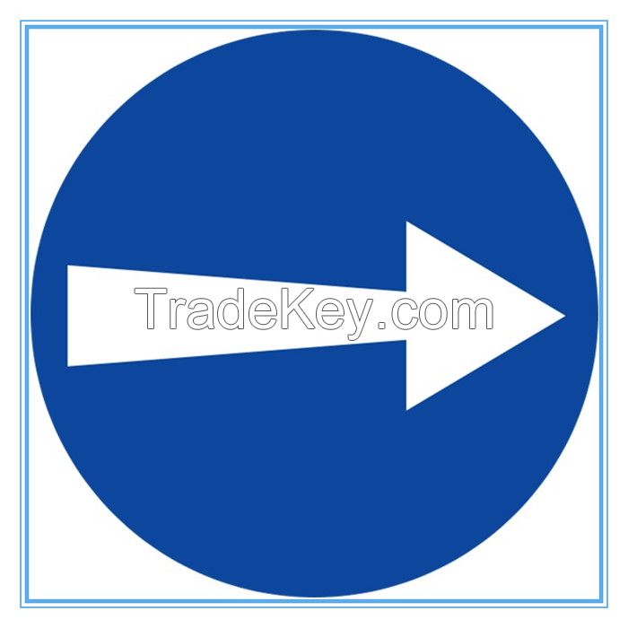 Greece road traffic compulsory track sign, Greece road traffic compulsory track signal