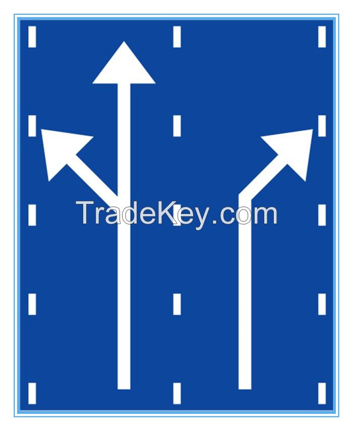 Greece road traffic lane preselection sign, Greece road traffic lane preselection signal