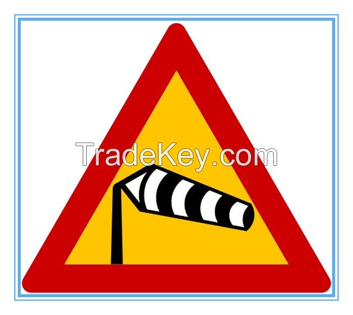 Greece road traffic crosswind  sign, Greece road traffic crosswind signal