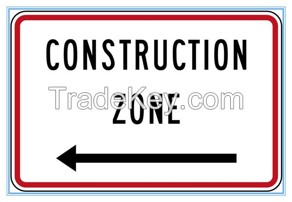 New Zealand road traffic construction zone sign, New Zealand road traffic construction zone signal