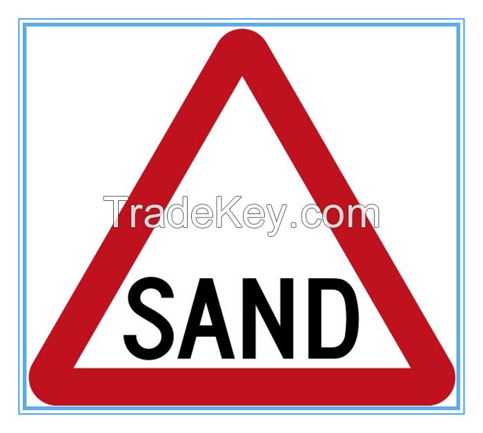 Namibia road traffic sand drifts sign, Namibia road traffic sand drifts area signal