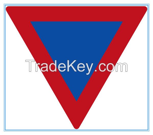 Namibia road traffic yield sign, Namibia road traffic yield area signal