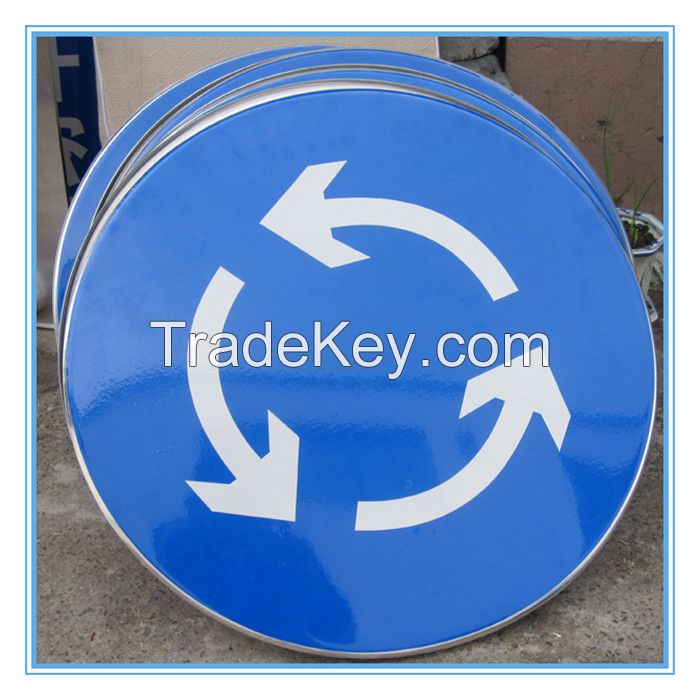 United Kingdom road traffic roundabout sign board, United Kingdom road traffic roundabout signal board