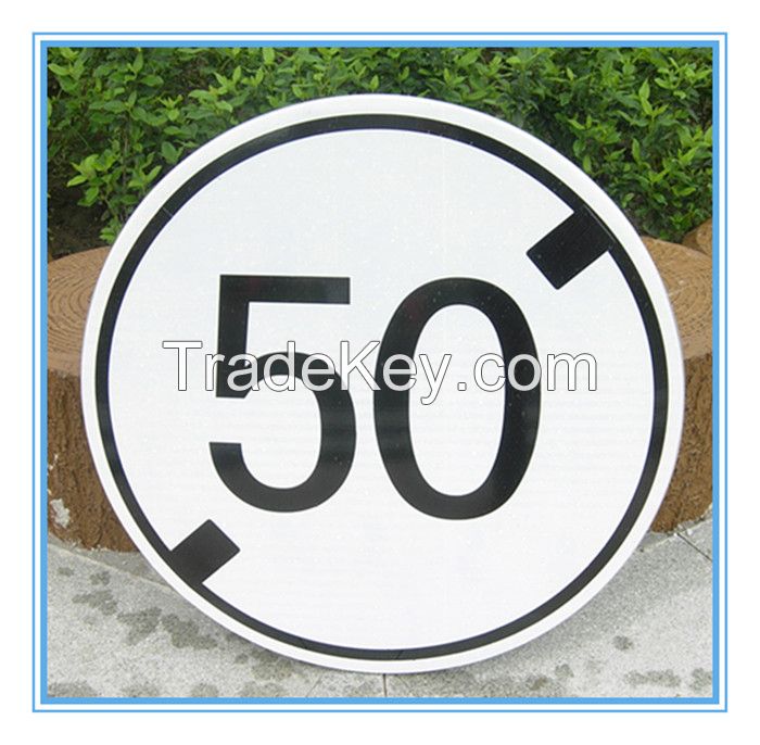 Equatorial Guinea road traffic speed limit sign, Equatorial Guinea road traffic speed limit signal