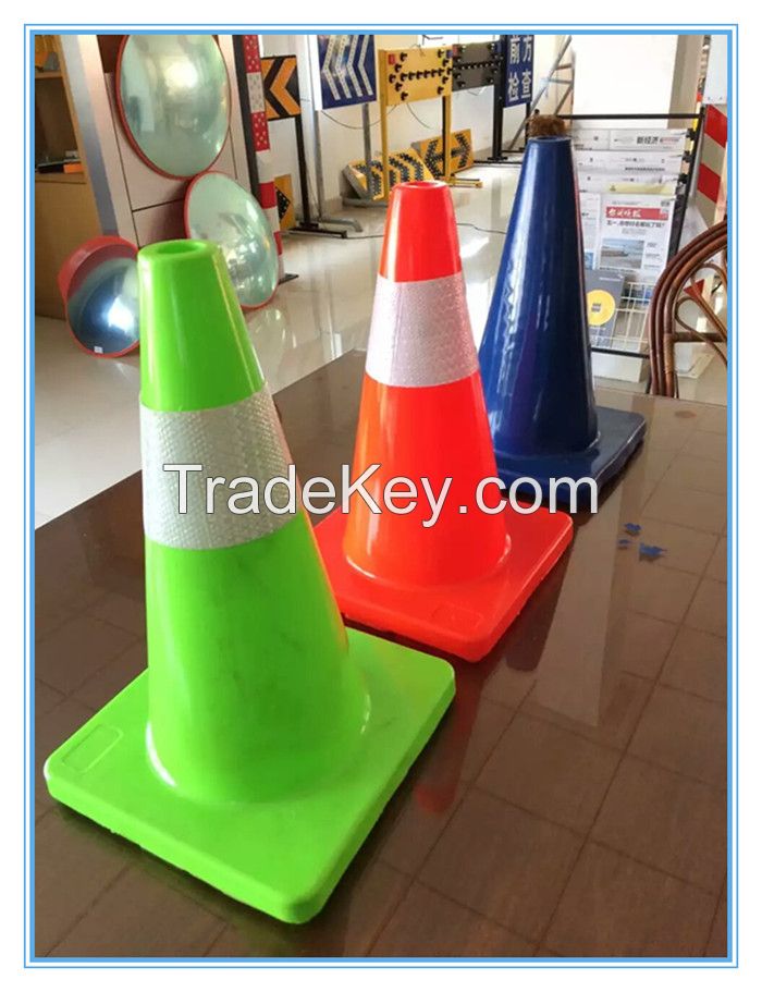PVC flexible orange red road cone, PVC flexible orange red traffic cone
