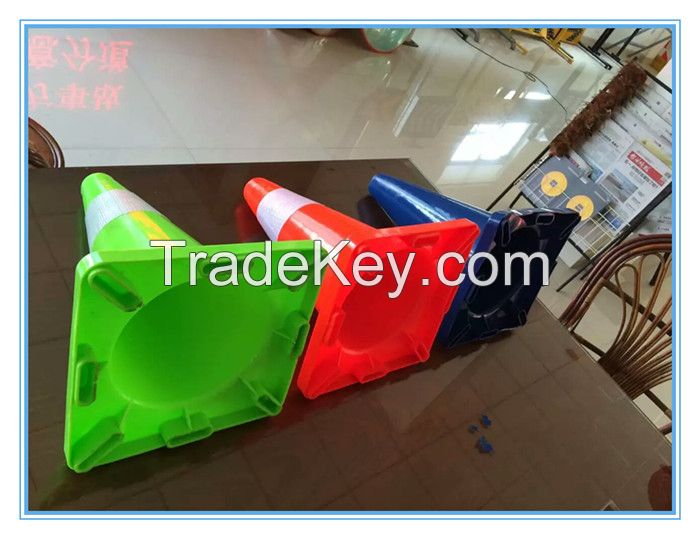 PVC flexible orange red road cone, PVC flexible orange red traffic cone