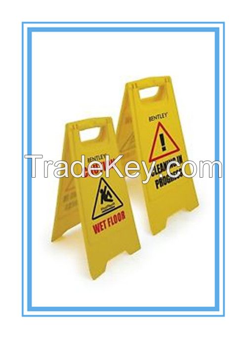 custom folding plastic wet floor sign/custom plastic road work sign/caution no parking sign