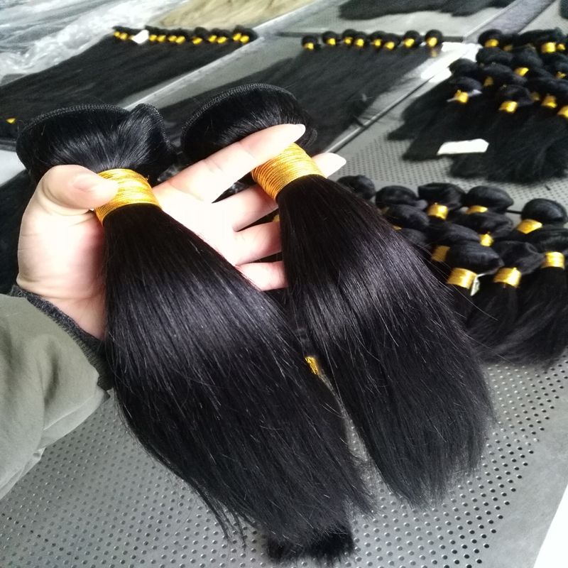 wholesale price top quality virgin brazilian hair extensions natural color human hair weave