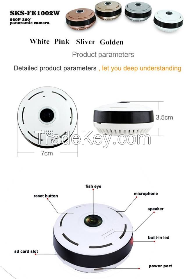 Hot selling Cheap price 360 - degree local tyrants gold mini ip wifi camera without dead Angle